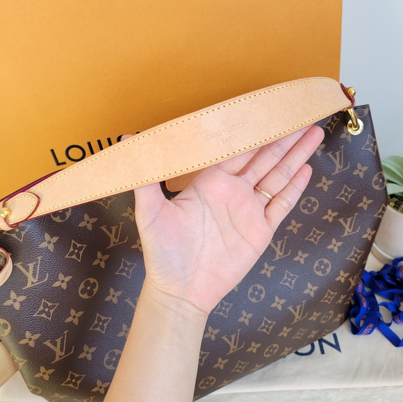 💕BEAUTIFUL Authentic Louis Vuitton Graceful Mm Monogram "PEONY Interior" - Picture 5 of 16